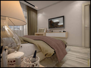 Дизайн проект от RichmanStudio для молодой семьи из Москвы , RichmanStudio RichmanStudio Eclectic style bedroom
