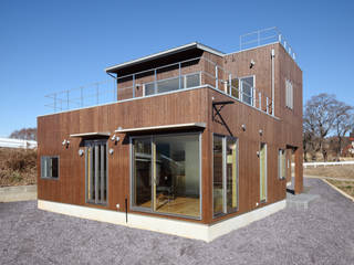 小淵沢の住宅, office.neno1365 office.neno1365 Modern home Wood Wood effect