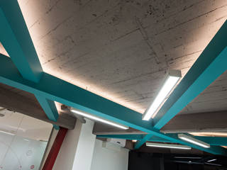 Agencia de Comunicación, Estudio Sespede Arquitectos Estudio Sespede Arquitectos Commercial spaces Metal Turquoise