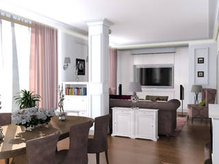 Дизайн проект квартиры, 3designik 3designik Salon moderne