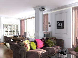 Дизайн проект квартиры, 3designik 3designik Nowoczesny salon