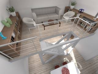 Casa LC - proposta, STUDIOFLAT STUDIOFLAT Rustic style living room