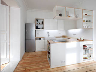 Architektur und Möbeldesign - Umbau einer Altbauwohnung, Dominik Sosna - Designarbeit Berlin Dominik Sosna - Designarbeit Berlin Cocinas de estilo moderno