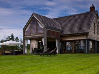 Nowy Dom Mazurski nad jeziorem, CUBICPROJEKT CUBICPROJEKT Casas de estilo rural