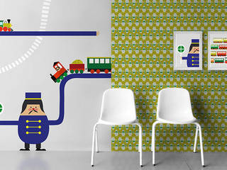 Kollektion Trains, Designstudio DecorPlay Designstudio DecorPlay Moderne Kinderzimmer
