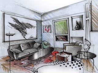 Salon design 50, cecile kokocinski cecile kokocinski Modern living room