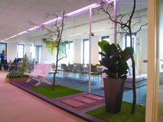 Binnen werken tussen de bomen , Aileen Martinia interior design - Amsterdam Aileen Martinia interior design - Amsterdam Espaços comerciais