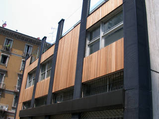 Rivestimento Edificio nel centro di Milano., Arcadia Biocase - Casattiva + Arcadia Biocase - Casattiva + 商业空间