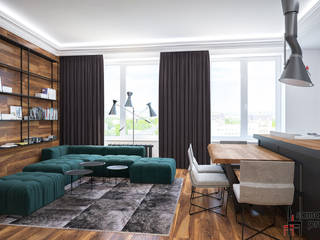 Дизайн квартиры "Геометрия цвета", Samarina projects Samarina projects Living room
