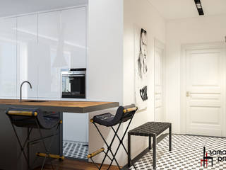 Дизайн квартиры "Геометрия цвета", Samarina projects Samarina projects Minimalist kitchen