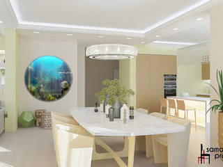 Дизайн квартиры "Гармония цвета", Samarina projects Samarina projects Minimalist dining room