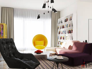 Дизайн загородного дома "Чистота стиля", Samarina projects Samarina projects Minimalist living room