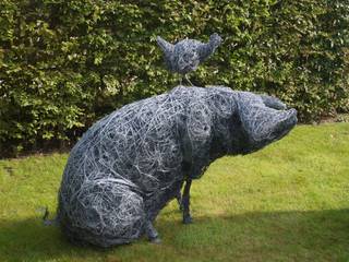 Wire Garden Sculptures, Rupert Till Rupert Till Jardins campestres