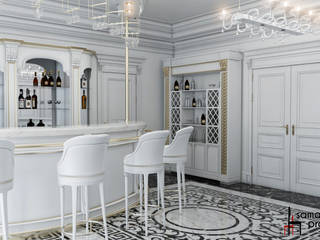 Дизайн коттеджа "Белоснежная классика", Samarina projects Samarina projects Classic style dining room