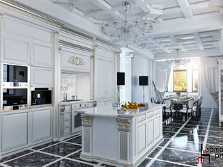 Дизайн коттеджа "Владение снежной королевы", Samarina projects Samarina projects Classic style kitchen