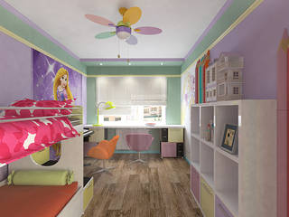 Детская для девочек, студия Виталии Романовской студия Виталии Романовской Minimalist nursery/kids room