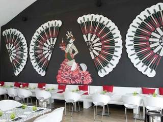 Restaurantes, Murales Divinos Murales Divinos Moderne Bars & Clubs