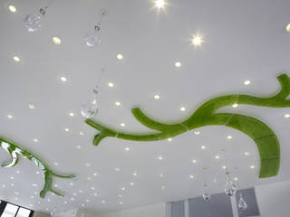 Lichtobject met gefused glas voor Zorgvila Sluysoort, Maarssen., Kunst & Licht & Glas Kunst & Licht & Glas Commercial spaces