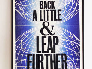 Leap Further Letterpress Print, Lucky budgie Letterpress Lucky budgie Letterpress Інші кімнати