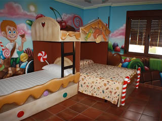 Habitaciones temáticas para hoteles, Art4kids Art4kids Dormitorios infantiles de estilo mediterráneo