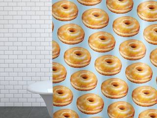 Glazed Doughnut Pattern Duschvorhäng JUNIQE BadezimmerTextilien und Accessoires