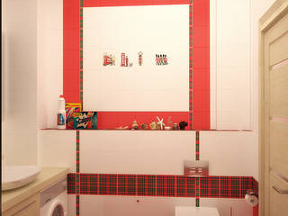 Летнее настроение для ванной, Студия дизайна ROMANIUK DESIGN Студия дизайна ROMANIUK DESIGN Baños de estilo moderno
