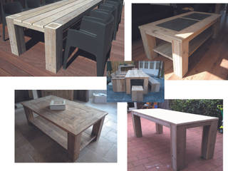 Steigerhouten tafels, Trendy met Hout Trendy met Hout Jardins modernos