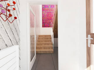 Mieszkanie 118m2 w Villa lux w Dąbrowie , Ale design Grzegorz Grzywacz Ale design Grzegorz Grzywacz Modern corridor, hallway & stairs