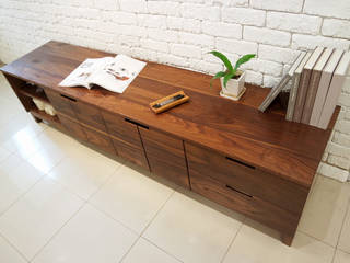 Modern TV drawer, Design-namu Design-namu ห้องนั่งเล่น ไม้ Wood effect