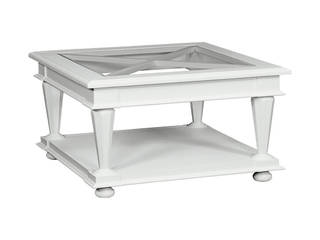 MESA DE RINCON BLANCA CLARENCE TAPA CRISTAL, Demarques.es Demarques.es Esszimmer im Landhausstil