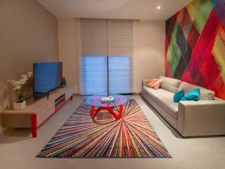 DEPARTAMENTO TORRE MAGMA, Estudio Tanguma Estudio Tanguma Modern living room Red Accessories & decoration