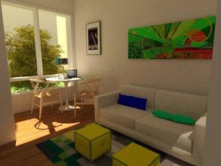 Proyecto de decoración contemporaneo, sencillo y alegre, Buena Pieza Interiorismo Buena Pieza Interiorismo Living room