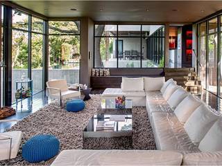 West Lake Hills Residence, Specht Novak Specht Novak Ruang Keluarga Modern