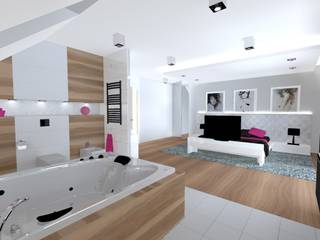 Projekt łazienki przy sypialni, studio bonito studio bonito