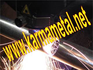 KARMA METAL-cnc lazer boru kesim profil kesme kurt ağzı açma , KARMA METAL KARMA METAL Ingresso, Corridoio & Scale in stile industriale