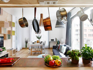 Salon i kuchnia , ARTEMIA DESIGN ARTEMIA DESIGN Cocinas de estilo moderno
