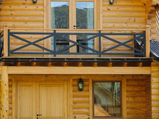 Casa Amancay Ι San Martín de los Andes, Neuquén. Argentina., Patagonia Log Homes - Arquitectos - Neuquén Patagonia Log Homes - Arquitectos - Neuquén منزل عائلي صغير خشب Wood effect