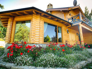 Casa Amancay Ι San Martín de los Andes, Neuquén. Argentina., Patagonia Log Homes - Arquitectos - Neuquén Patagonia Log Homes - Arquitectos - Neuquén 一戸建て住宅 木 木目調