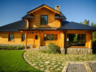 Casa Amancay Ι San Martín de los Andes, Neuquén. Argentina., Patagonia Log Homes - Arquitectos - Neuquén Patagonia Log Homes - Arquitectos - Neuquén Single family home Wood Brown