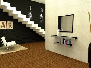 Nuevos diseños de recibidores, Domine design Domine design Salas de estar minimalistas Metal