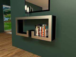 Nuevos diseños de recibidores, Domine design Domine design Modern corridor, hallway & stairs Metal Drawers & shelves