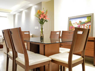 SAN ISIDRO by APOTEMA INTERIORS, APOTEMA Estudio de Diseño APOTEMA Estudio de Diseño Modern dining room Solid Wood Multicolored