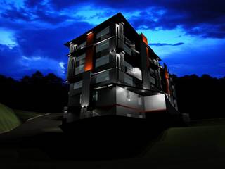 Propuesta de Diseño y modelado 3D edificio residencial, pb Arquitecto pb Arquitecto Casas modernas
