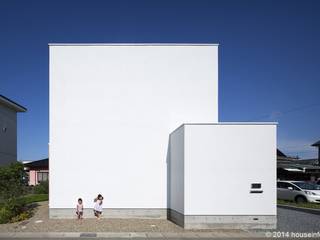 h035-cube×CUBE, （株）ハウスインフォ （株）ハウスインフォ Moderne Häuser Weiß