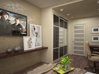 Квартира студия г. Балашиха, дизайн-бюро ARTTUNDRA дизайн-бюро ARTTUNDRA Modern style bedroom