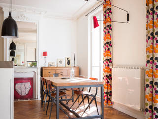 Appartement Haussmannien, MELANIE LALLEMAND ARCHITECTURES MELANIE LALLEMAND ARCHITECTURES غرفة السفرة