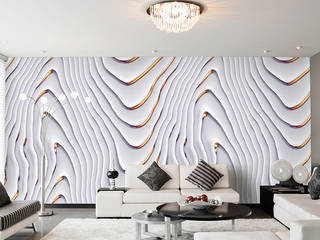 Elegante Tapeten, Mowade Mowade Tường & sàn phong cách chiết trung White