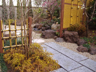 手水鉢を望む和庭～世田谷～, 新美園 新美園 Eclectic style garden
