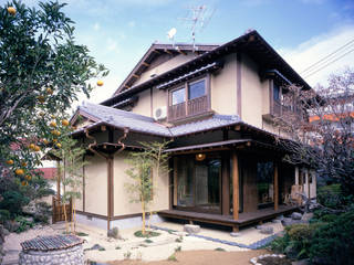 鳴滝の家, 鶴巻デザイン室 鶴巻デザイン室 Asian style houses