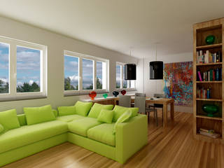Casa RM _ casa in technicolor, giovanni marongiu _ GMAvisual giovanni marongiu _ GMAvisual 现代客厅設計點子、靈感 & 圖片